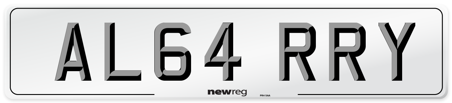 AL64 RRY Number Plate from New Reg